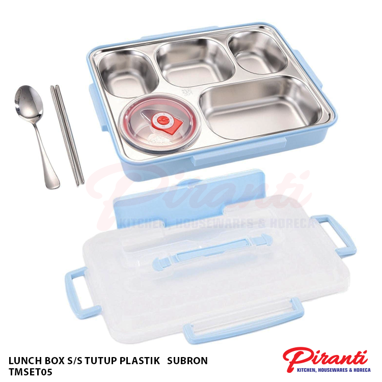 SUBRON SUS 304 Food Tray Lunch Box Kotak Bekal Catering 5 Sekat Wadah Mangkuk Sayur Stainless